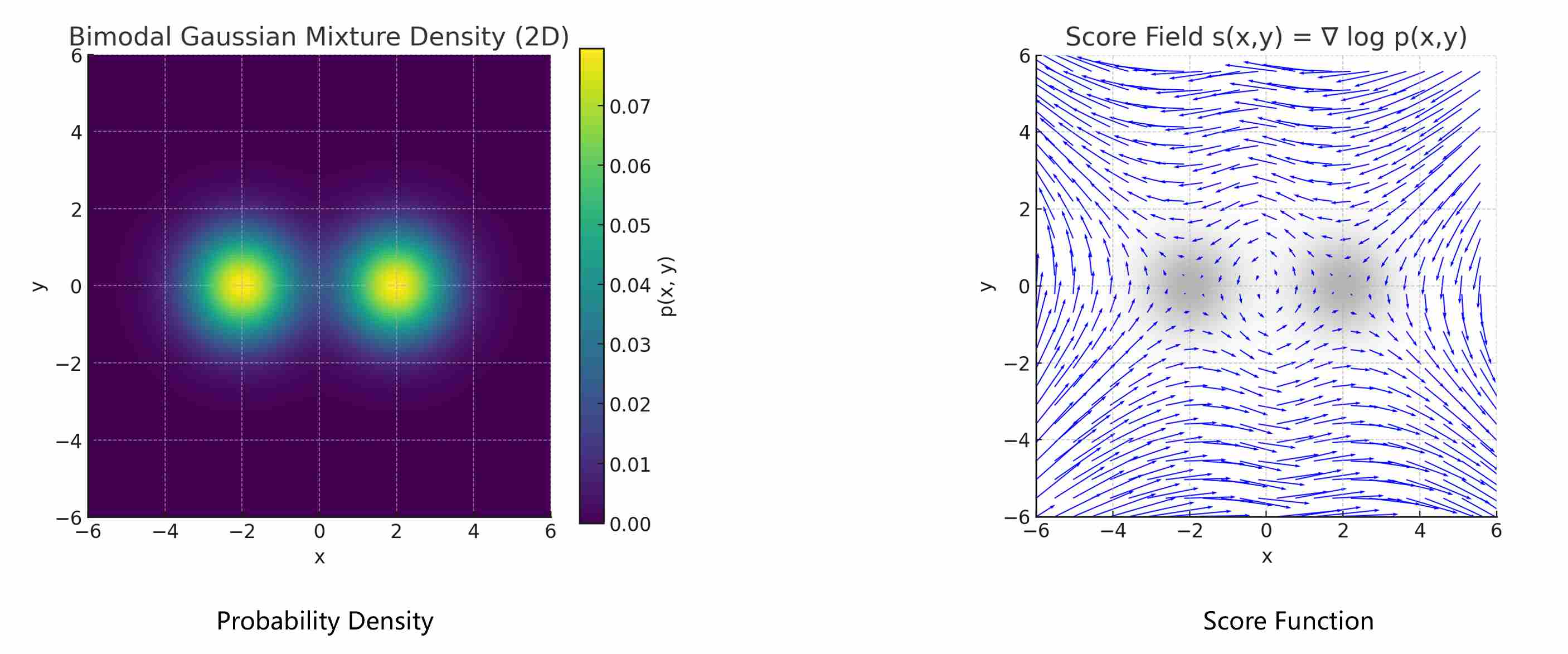 Probability Density vs. Score Function